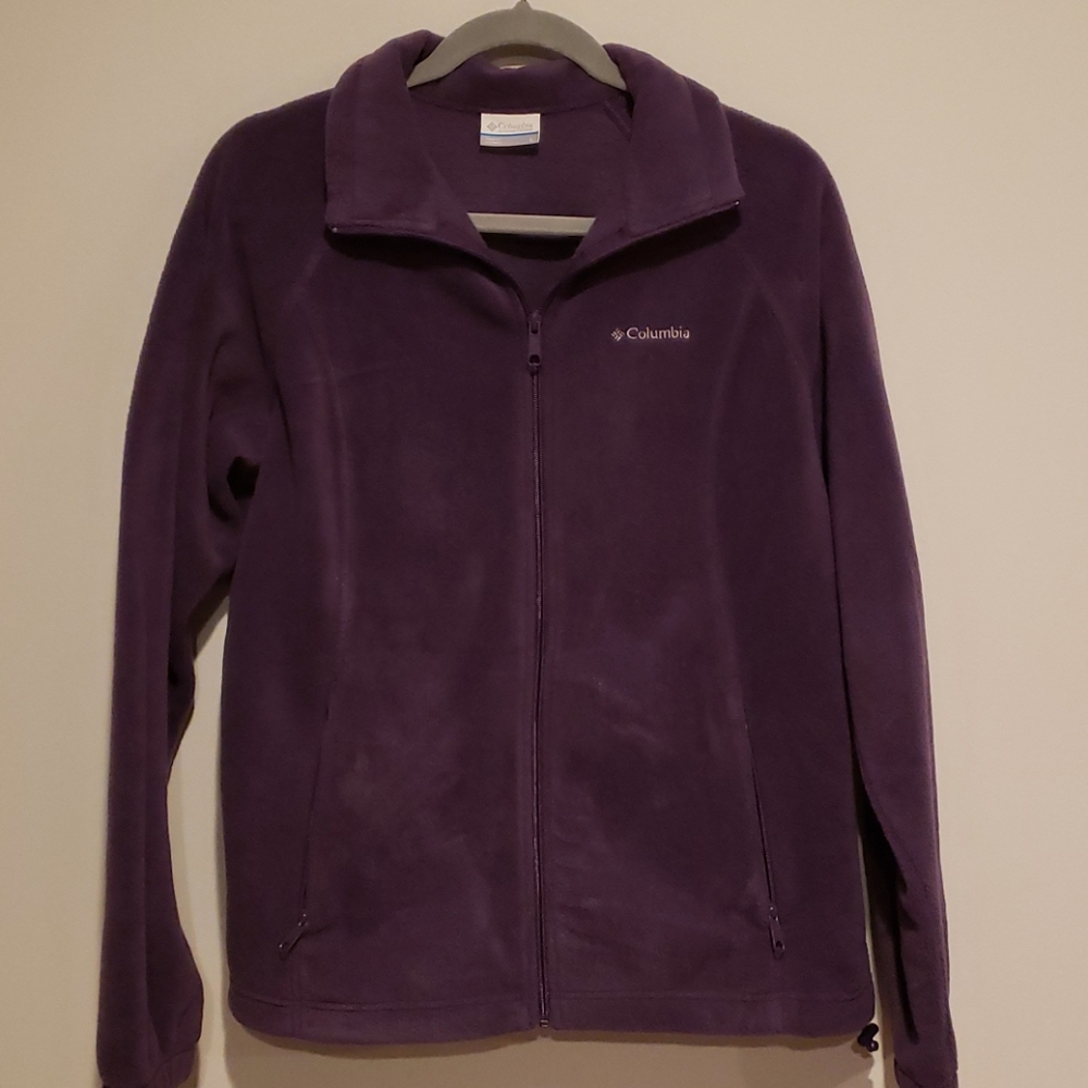 Womens Purple Columbia Fleece Zip U